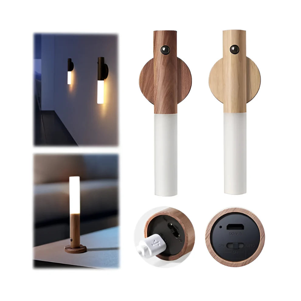 GlowBar™ Wooden Motion Sensor Night Light
