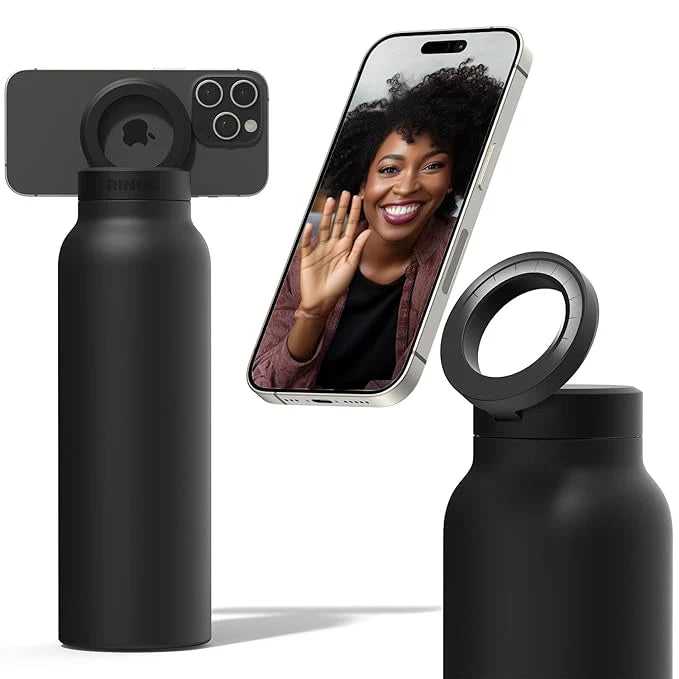 MagSip™ | Water Bottle + Tripod + Phone Stand