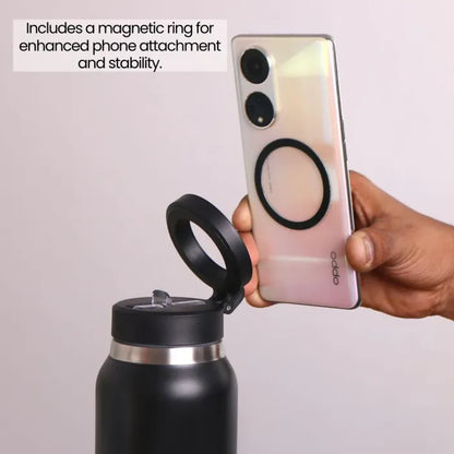 MagSip™ | Water Bottle + Tripod + Phone Stand